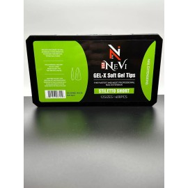NeVi Gel-X Soft Gel Tips NeVi Natural Stiletto Short Box of Tips 600 Gel-X Tips