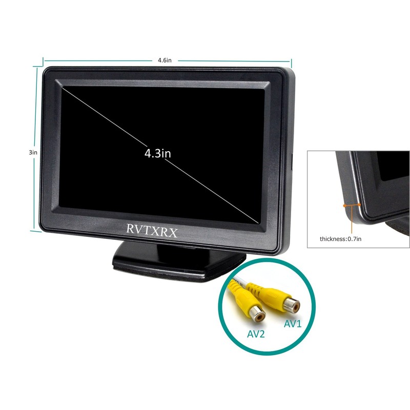 Backup Camera and Monitor System, License Plate Rear View Camera
