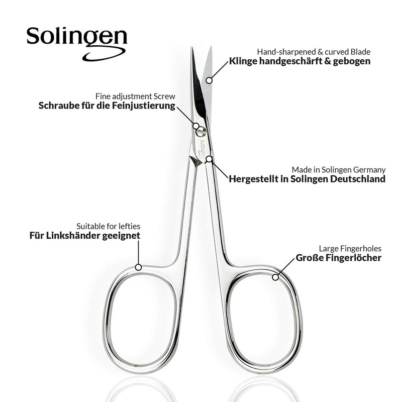 Solingen Curved Cuticle Scissors – Precision German Steel for Manicure