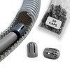 Cable retraction aid for empty pipes, fixed retraction aid for