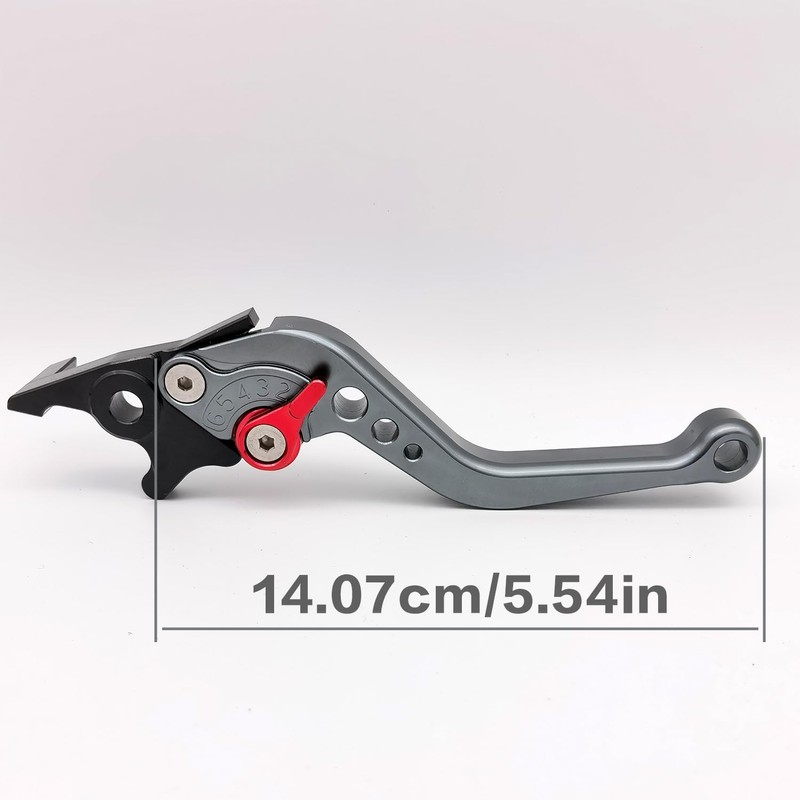 Motorbike Brake Lever,1 Pair Universal Adjustable Aluminum Modification Double Disc
