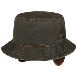 Stetson Bucket Hat - Vintage Look - Fabric Hat with Ear Protection - UV Protection 80 - Men - Autumn/Winter, brown