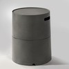 Heemab Steel Propane Tank Cover Round Holder with Side Table