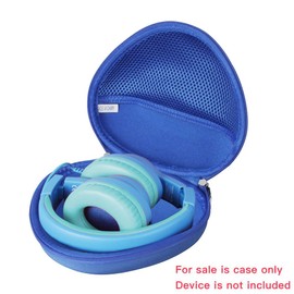 Adada Hard Travel Case for iClever HS19 / iClever BTH12 Kids Headphones (Blue)