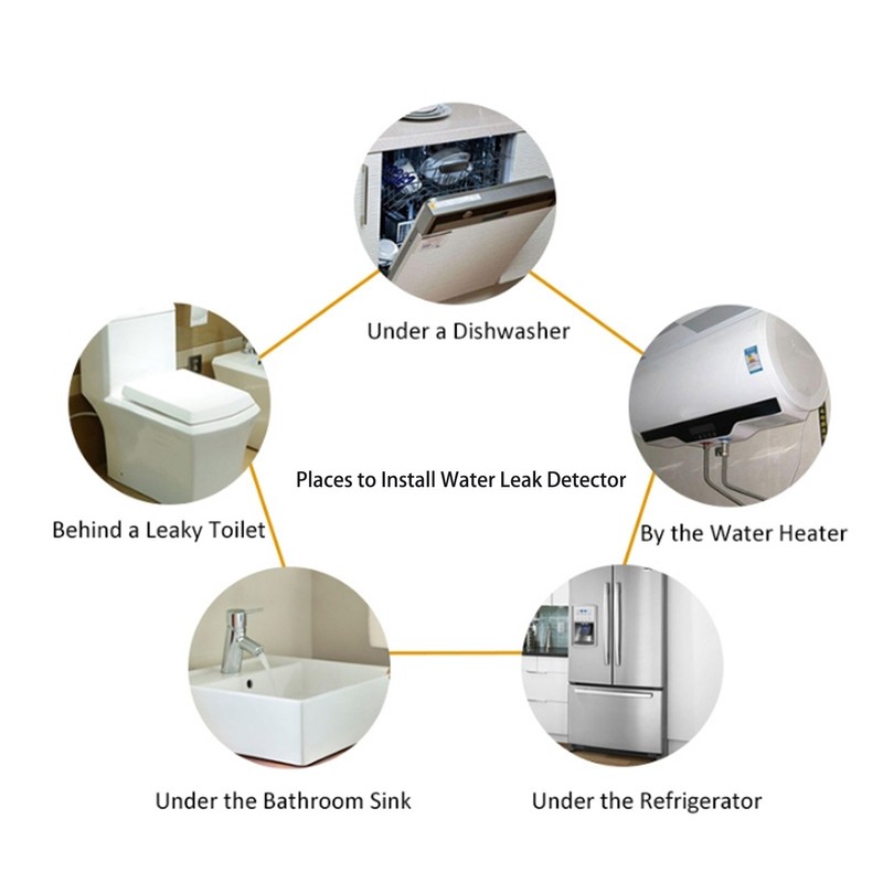 Alarm Sensor Single Brass Ball Valve DualWay Water Leaking Detection