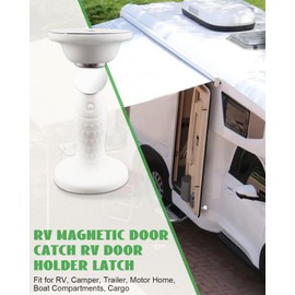 YUANTUO RV Door Holder Magnetic, Door Catch Latch, Strong Magnet, Fit for Various car Door for RV/Boat Compartments/Trailer/Motor Home/Cargo/Truck/Camper, White, 2 Pack