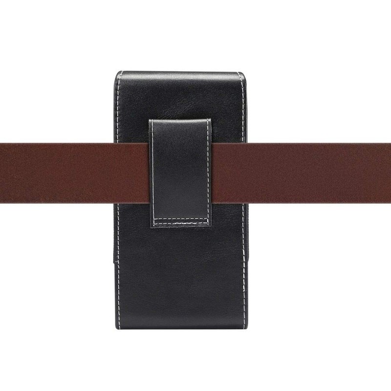 DFV mobile - Vertical Leather Holster with Belt Loop for