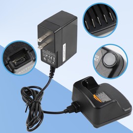 NEWASHAN Desktop Charger Compatible with Motorola Radio RMM2050 RMU2040 RMU2043 RMU2080 RMU2080D RMV2080 XT420 XT460 RAV50 Walkie Talkie Charging Dock Cradle Base PMLN6383A PMLN6394 PMNN4434 PMNN4453