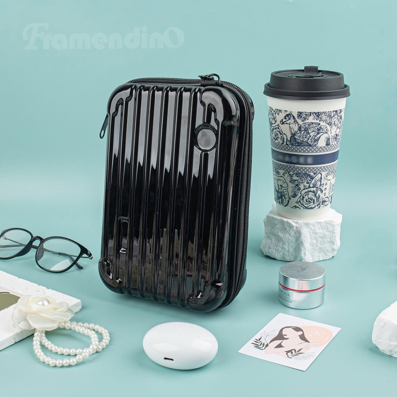 Framendino, Hard Shell Cosmetics Case Carrying Hard Bag for Toiletry