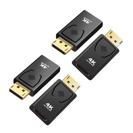 4pcs DisplayPort to HDMI Adapter. Gold Plated 4K Display Port [Male] to HDMI [Female] (4 Pack)