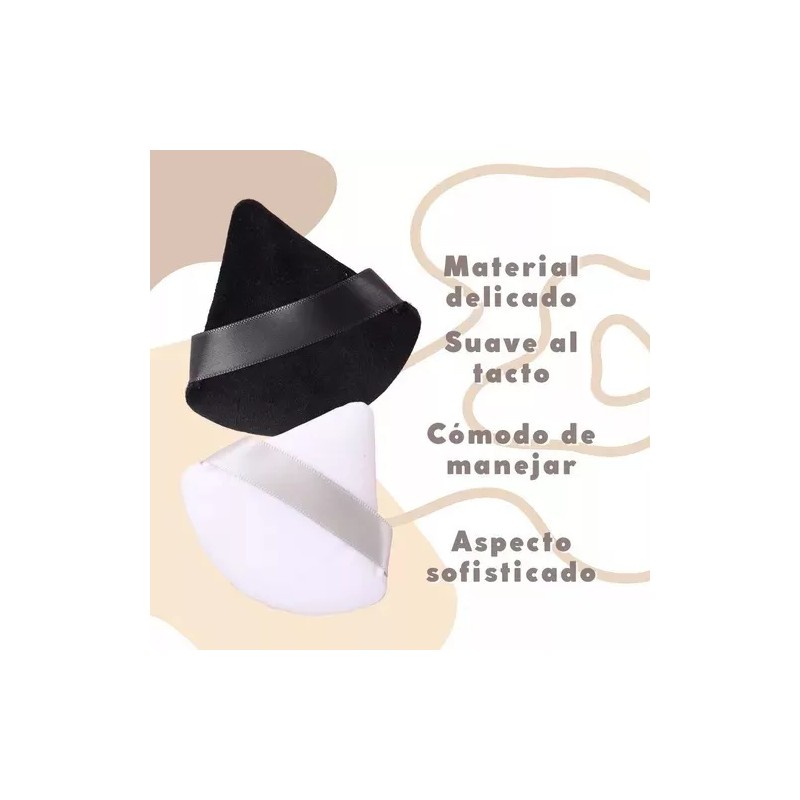 Veraly Set Esponjas Puffs Blender Polvo Triángulo Maquillaje