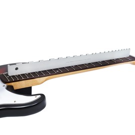 Frautron Guitar Neck Notched Straight Edge, 4mm Thickness Guitar Neck Maintenance Setup Tool, Pro Luthier Repair Tool for 25.5"(F) & 24.75"(G) Scale and Many Other Guitar Fretboard & Frets