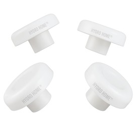 HYDRO HOME Paracolpi wc, tondi in plastica, 4 pezzi, altezza 4 mm, diametro perno 9 mm, diametro paracolpi 21 mm, montaggio facile fai da te, produzione italiana