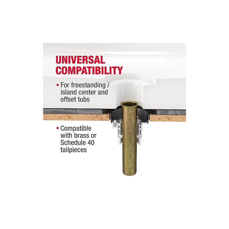 Oatey 46000P PVC Universal Freestanding Tub Drain Kit