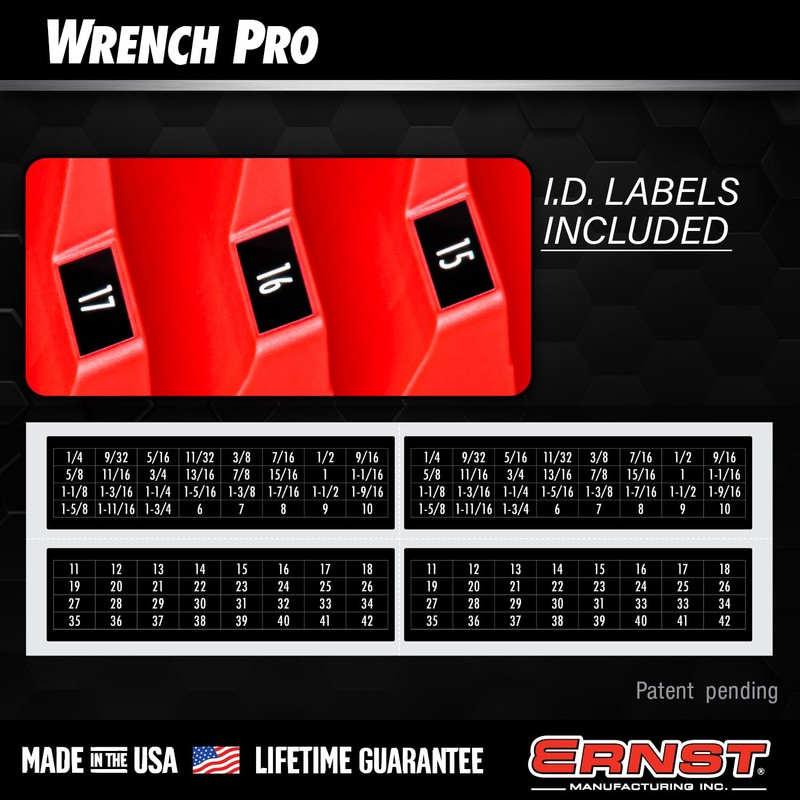 Ernst Manufacturing Wrench Pro - Modular Wrench Organizer for 40
