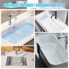 White Rubber Sink Plugs with Hanging Ring - 4PCS, Adjustable