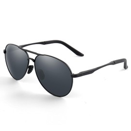 MXNXEU Sunglasses Men Women Driver's Glasses Polarised Sunglasses Unisex Outdoor Classic Sunglasses, Black lens, black frame