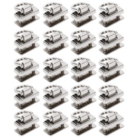 20Pcs D Ring Rivets 360 Rotatable Studs with Screw for Purse Leathercraft Leather Collar Belt Handbag 12.5x19.5mm Silver