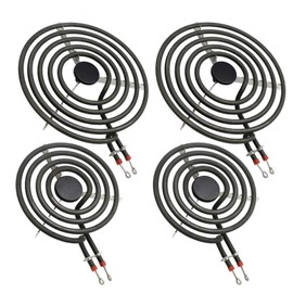 MP22YA Electric Range Burner Element Unit Set by Beaquicy - Replacement for Ken-more Whirlpool May-tag Hardwick Norge Ranges/Stoves - Package Include 2 pcs MP15YA 6" and 2 pcs MP21YA 8"