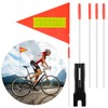 Grevosea 1 x Reflective Bicycle Flag, 4 ft Pennant Reflective,