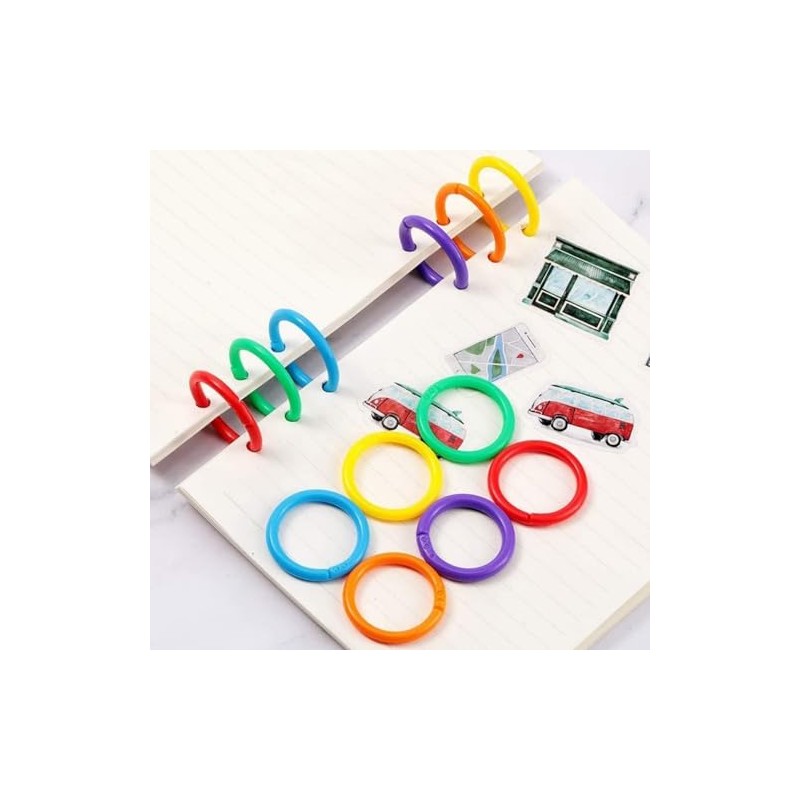 THJOPOKEEL 102 Anillos de plástico de carpetas, Flexible plastic book