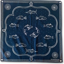 The Peacock Crew Nautical Bandana in Premium Cotton for Women with Gift Pack - Fisherman Navy Blue