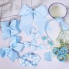 45Pcs Sky Blue School Girls Hair Accessories Kit Sky Blue