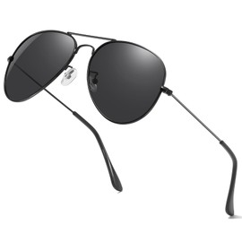 aisswzber Classic Aviator Polarized Sunglasses for Men Women Metal Frame UV400 Protection Lightweight for Driving Outdoor
