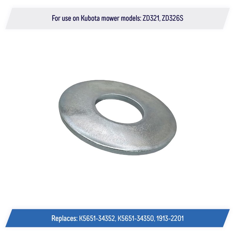 Blade Bolt Beveled Washer Replacement for Kubota Mowers ZD321, ZD326S