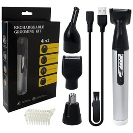 2025 New 4 in 1 Rechargeable Hair Clipper Shaver Precision Beard Trimmer Ear Nose Hair Trimmer Set Lasting and Painless Grooming Tool for Men Safe Accurate Trimming