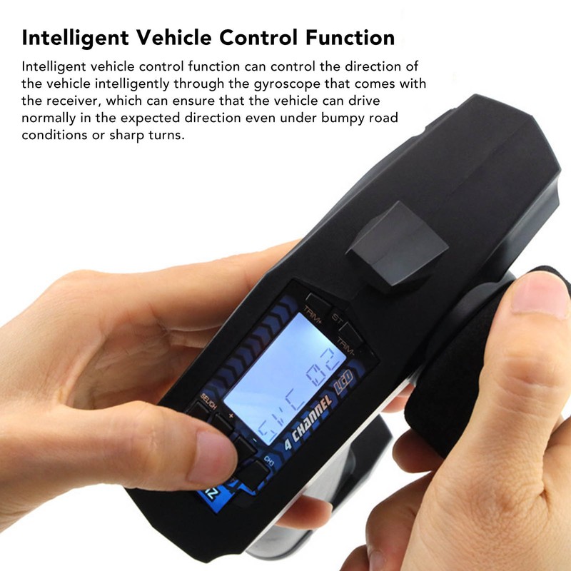 2.4G 4CH RC Remote and Receiver Controller LCD Display RC