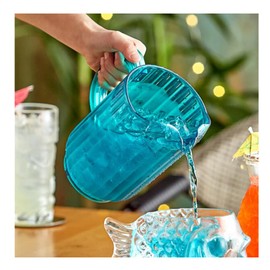 Choice 60 oz. SAN Plastic Beverage Pitcher (Turquoise)