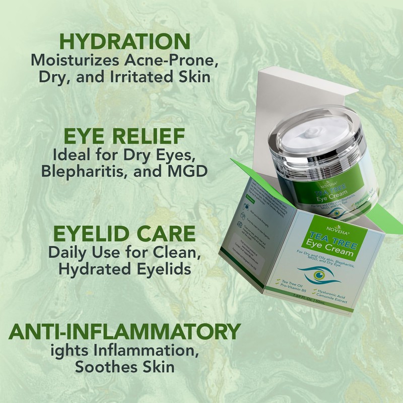 NOVEHA Tea Tree Oil Anti Wrinkle Eye Cream - Eyelid