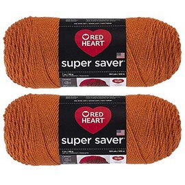Bulk Buy: Red Heart Super Saver (2-Pack) (Carrot, 7 oz Each Skein)