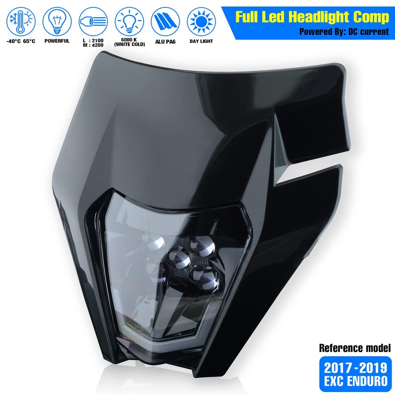 MCHMFG Headlight Head Lamp Light Fairing Mask Day Running Light