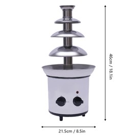 Lidhujnk Chocolate Fondue Fountain, 4 Layers Commercial Chocolate Fountain Cream Rotating Melt Machine, Adjustable Temperature, for Chocolate Candy Butter Cheese