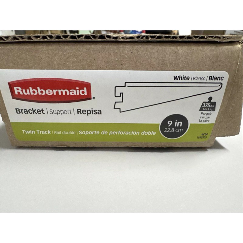 Rubbermaid LOT OF 16 Rubbermaid 9" Twin Track Shelving Bracket