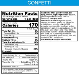 Rice Krispies Treats Made with Whole Grain, Crispy Marshmallow Squares, Confetti (80 Bars)