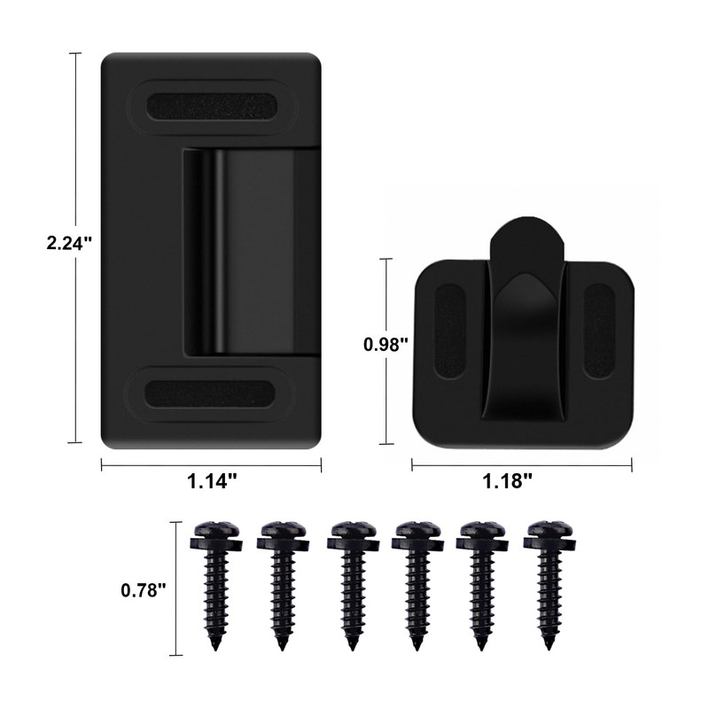 Left Metal RV Screen Door Latch Kit, Left Hand Handle