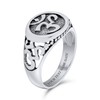 Open Knotwork Aum Om Sterling Silver Ring