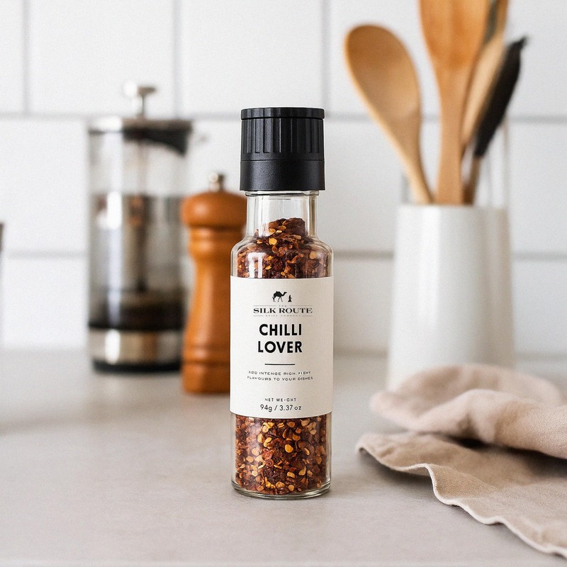 Silk Route Spice Company Refillable Glass Mill Chilli Lovers 94