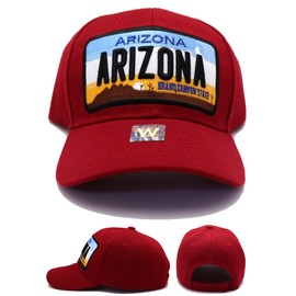 Headlines Arizona New Leader Grand Canyon State License Plate Sedona Red Strapback Era Hat Cap