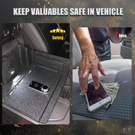 Center Console Gun Safe Vault - WASAI Premium In-vehicle Console Lock Box Compatible with 2016-2023 Honda Ridgeline, Passport, 2016-2022 Pilot with Heavy Gauge Plate Steel with 4 Digit Lock.