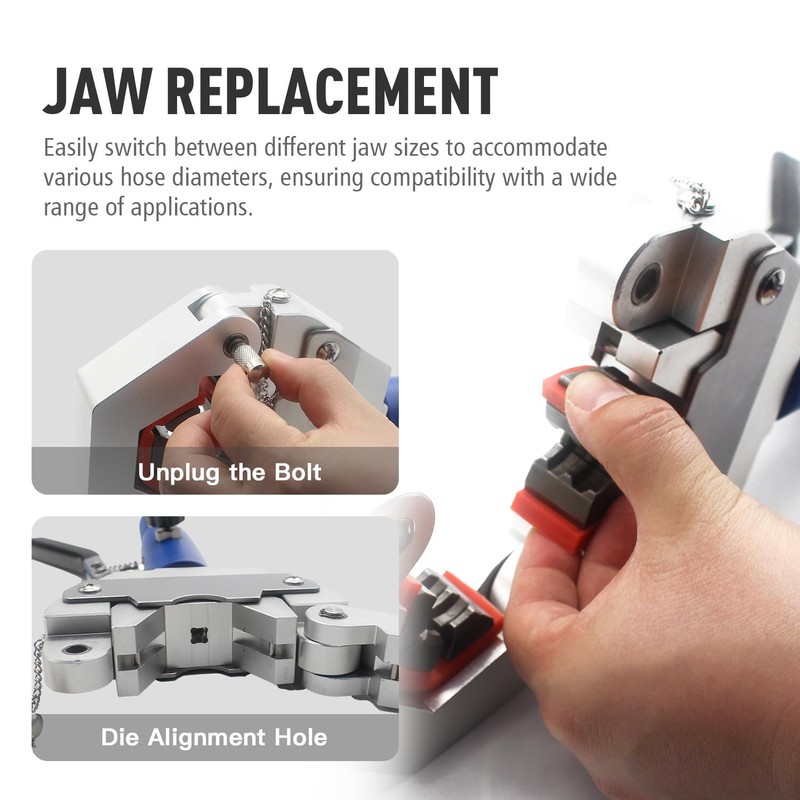 iGeelee Hydraulic Hose Crimper AC Crimping Tool for Barbed &