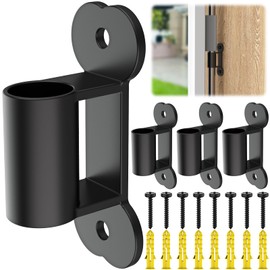 ForoGore 4 Pack Fence to Wall Anchor Compatible with FXW Dog Playpen, Dog Playpen Accessories for Yard, Fireplace, Doorways Indoor/Outdoor(Black)