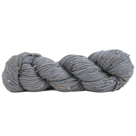 HiKoo Madrona DK Tweed Yarn Hank for Knitting, Crocheting, and Crafts, Soft Baby Alpaca, Merino Wool, Bamboo Viscose, Nylon, and Viscose Flecks Blend, 232 Yards, #2533 - Overcast Skies