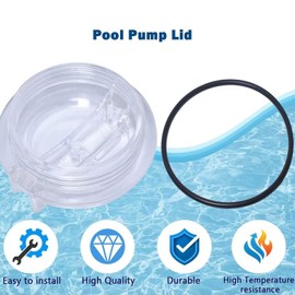 Transparent Acrylic Pool Pump Lid for Hayward Super II Pump SPX3100D, Accuracy Design, Enhance Performance, Replacement Thread Strainer Cover with Compatibility