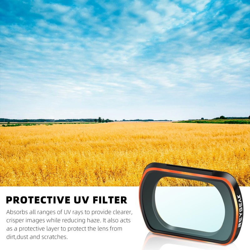 REYGEAK for Osmo Pocket 3 UV Lens Protection Filter, 30