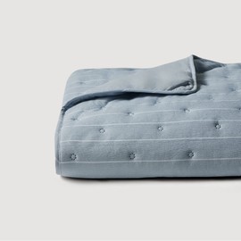 Jaju [JAJU] Line Seeker Quilted Blanket SS Blue Gray