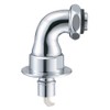 SANEI PY12-40X L-Shaped Nipple for Washing Machines, Automatic Water Shut-off